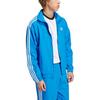 adidas Оригинальная полосатая куртка с воротником-стойкой на молнии и длинными рукавами, мужская куртка, синяя IT2496