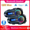Мотошлем Q08 Max с Bluetooth-интеркомом, летний, с ЖК-дисплеем HD, функциями обмена музыкой, дальностью связи 500 метров, водонепроницаемый