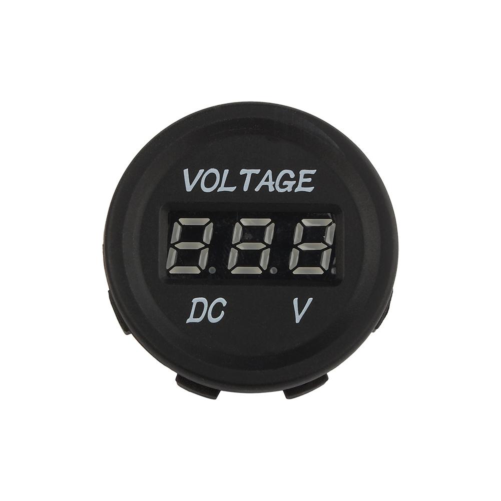 Waterproof Voltmeter Meter with LED Digital Display, 100 Brand New and High Quality, for Most Vehicles 12V-24V, Compact and Ht Resistant,