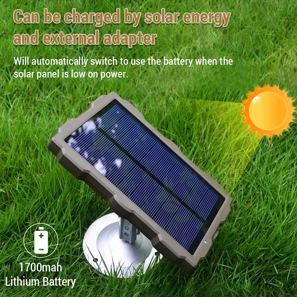 Солнечная панель для инфракрасной охотничьей камеры, наружная солнечная зарядка, аккумуляторная батарея на солнечной энергии