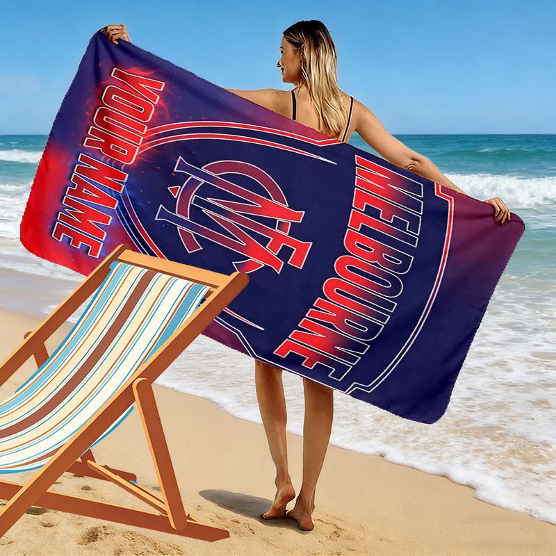 Custom Melbourne Fc Print Beach Towel, Large Soft Quick Dry Towel for Beach Camping Swimming