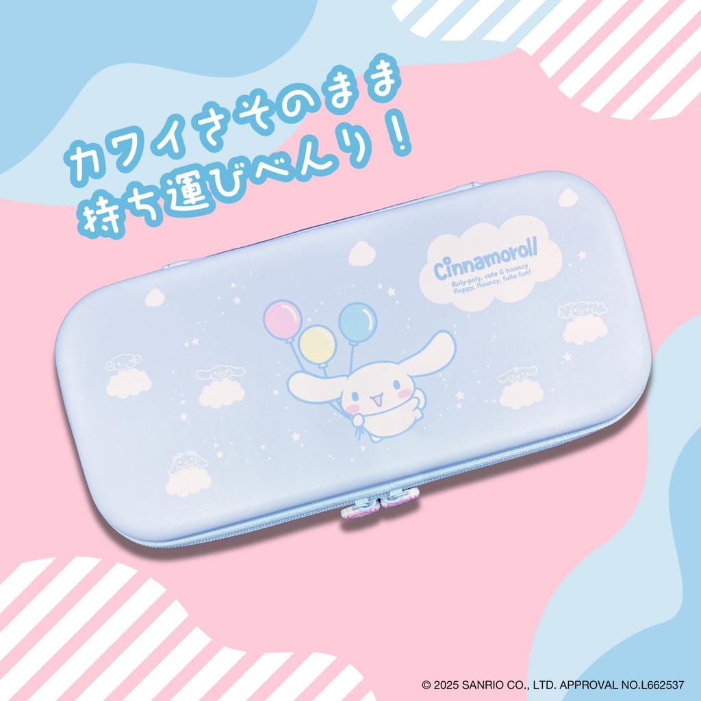 Цветной кейс Allone EVA для персонажей Sanrio x 4 x 30 Совместим с Switch Легко Защищает от царапин и Двойная молния Внутренний Любимые игры,