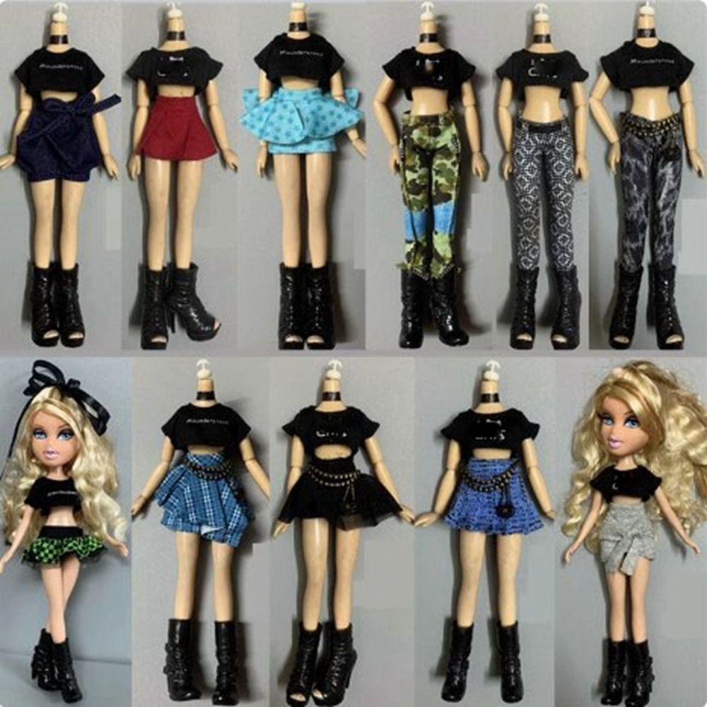 Casual Wears Doll Outfit Skirt Fashion T-shirt Pants Doll Dresses Clothes for 1/6 BJD 27~28cm Doll