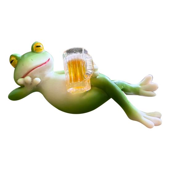 Садовая статуя лягушки, кашпо-обнимашка, пьющая лягушка, край цветочного горшка