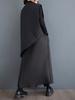 Xitao Однотонный повседневный асимметричный женский комплект платьев ZYY1057