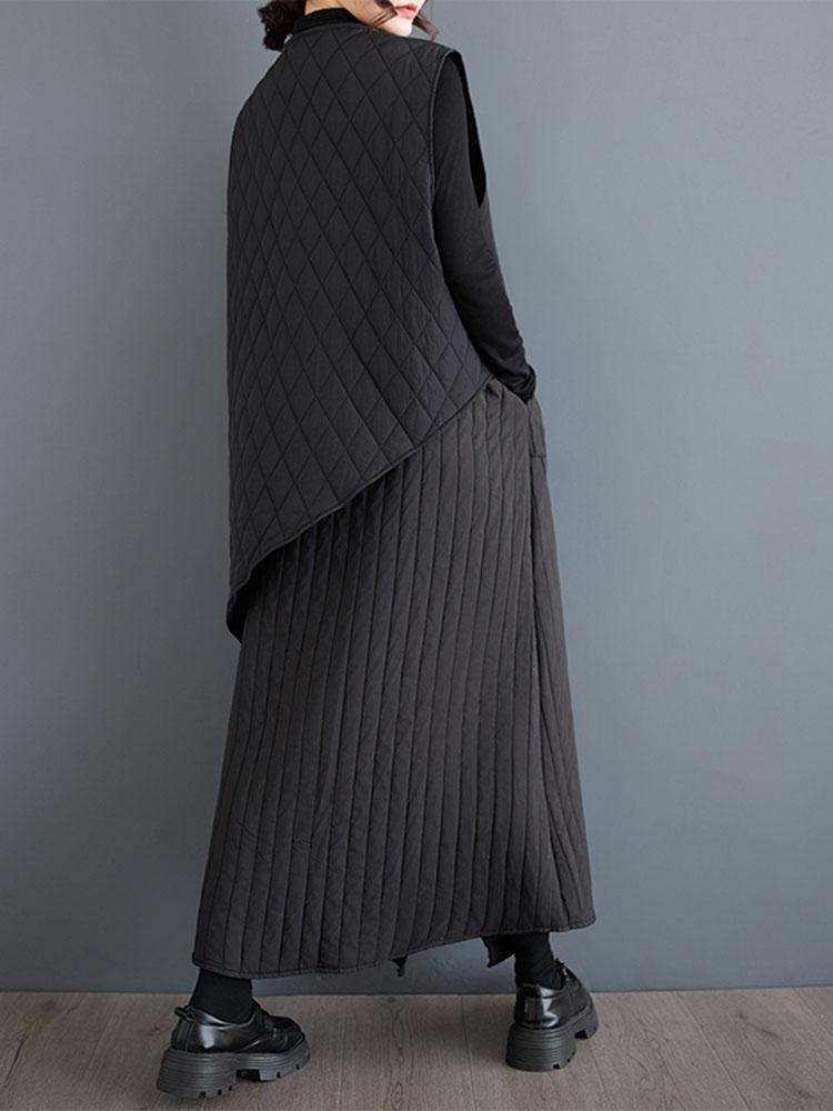 Xitao Однотонный повседневный асимметричный женский комплект платьев ZYY1057