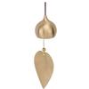 Metal Falling Leaf Hanging Bell Windchime Decoration Clear Sound Outdoor Bell Pendant Decor for