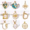 18K Gold Plated Elizabeth Queen Pendant Brass Metal Ancient Rome Coin Charms For DIY Jewelry Making Earring Necklace Accessories