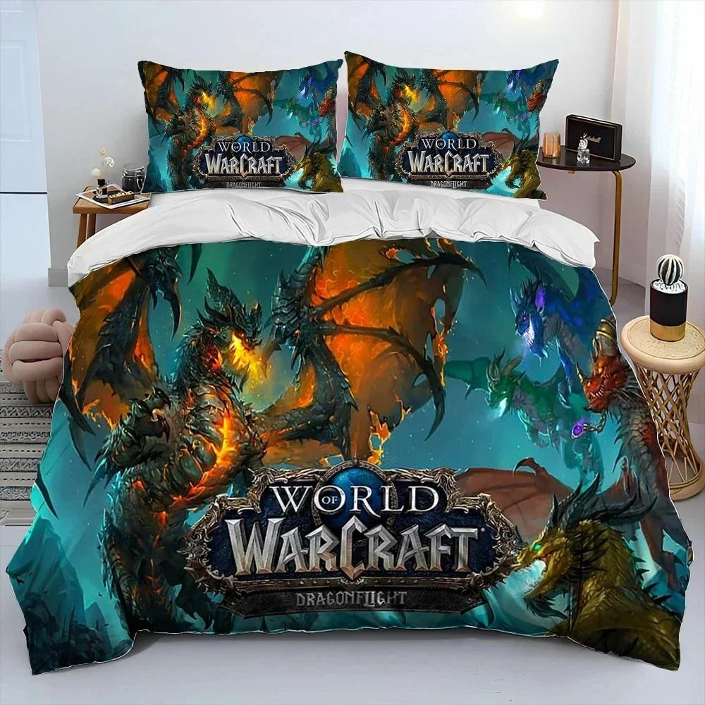 3D Печать World of Warcraft WOW Комплект постельного белья Пододеяльник Размер Queen Мальчики Взрослые Игровая Тема Набор для кровати