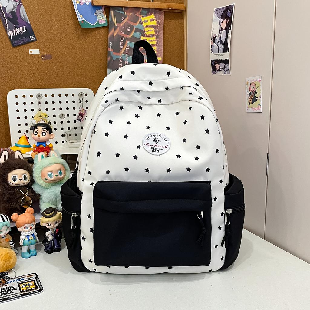 Маленький свежий школьный рюкзак женский студент колледжа ученик средней школы контрастного цвета рюкзак колледж стиль большая вместимость двойное плечо