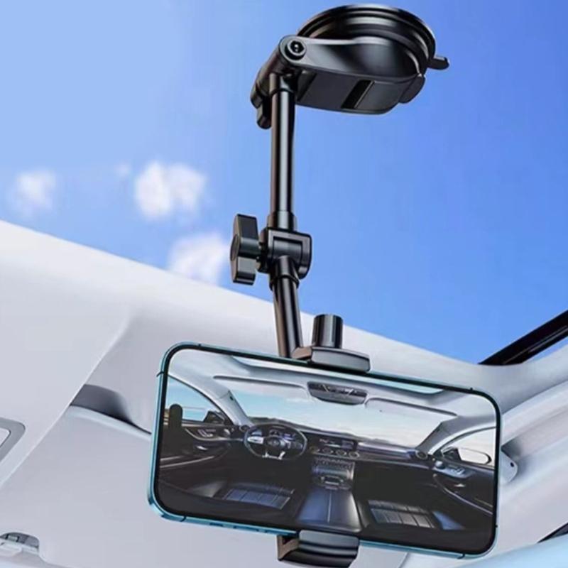 Универсальный автомобильный держатель для телефона с регулировкой высоты, на присоске для приборной панели, вращающийся на 360° держатель для мобильных устройств от 4,7 до 7,2 дюйма