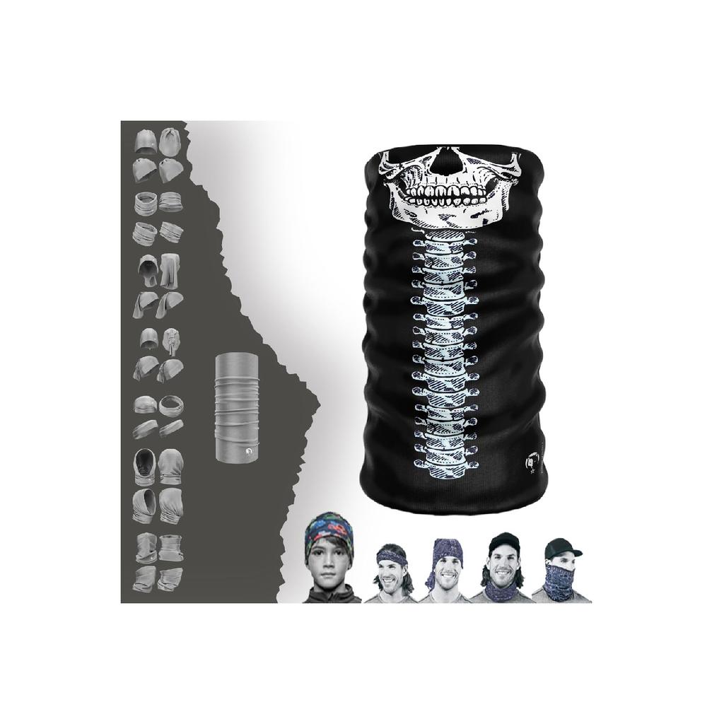 Унисекс Серый Череп Каратель Бесшовный Воротник-труба Бандана