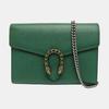 [Pre-Owned] Dionysus Double Tiger Head Buckle Chain Shoulder Leather Wallet Crossbody Bag - Excellent #TRARIO