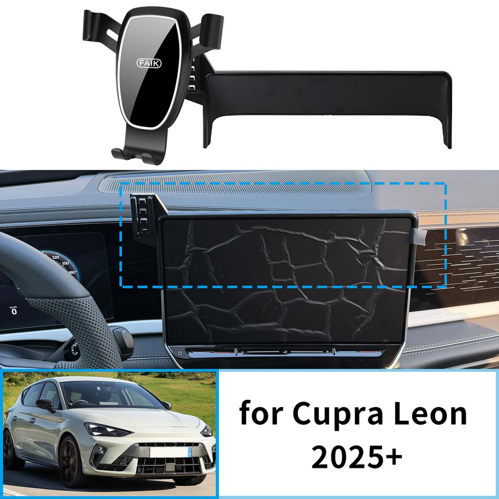 Car Mobile Phone Holder GPS Bracket fit for Cupra Leon 2025 2026 12.9"inch 5F Facelift Navigation Stand Auto Accessories