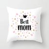 Чехол на декоративную подушку ко Дню матери для дивана, наволочка, домашний декор, полиэстеровый чехол на подушку, подарок для мамы, Housse De Coussin