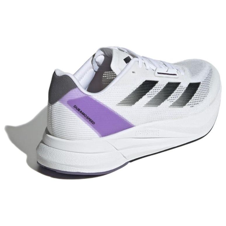 adidas Duramo Speed ​​White Black Violet Fusion Женские кроссовки Cloud-White Core-Black IE9688