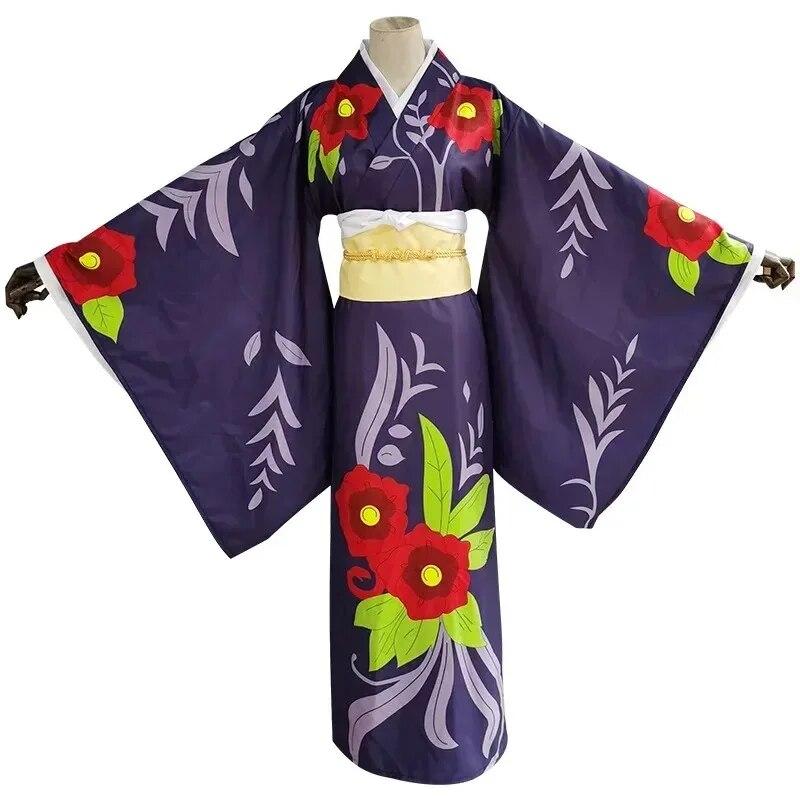 Аниме Demon Slayer Kimetsu no Yaiba Косплей Костюм Тамайо Униформа Кимоно Хэллоуин Карнавальная праздничная одежда Экипировка Костюм