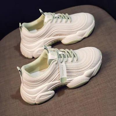 Модная обувь для женщин 2024 года, модные женские повседневные дышащие кроссовки на танкетке белого цвета с платформой, спортивные кроссовки для бега Zapatos De Mujer