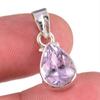 Natural Pink Amethyst Gemstone 925 Solid Sterling Silver Jewelry Pendant 1" B3I93