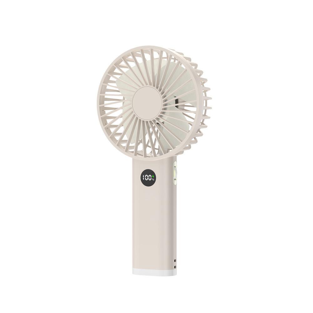 New USB Low Noise Small Fan Outdoor Portable Handheld Fan Intelligent Digital Display 100 Speed Infinitely Adjustable Fan 106*38*213mm