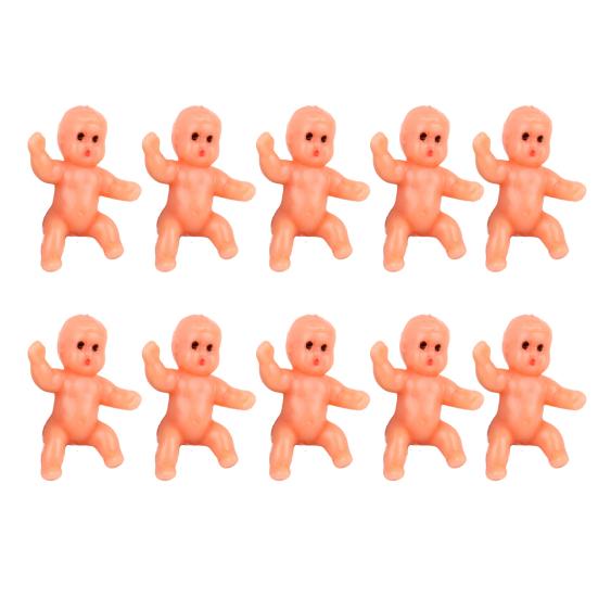10 Pcs Baby Ornaments Baby Figurine Reusable Smooth Baby Shower Gift Mini Plastic Mini PVC Babies Party Decoration Ornaments