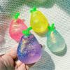 Shapeable Glitter Pear Squeeze Toy Stress Relief Transparent Pear Squeeze Toy Slow Rising Decompression Fruit Sensory Fidget