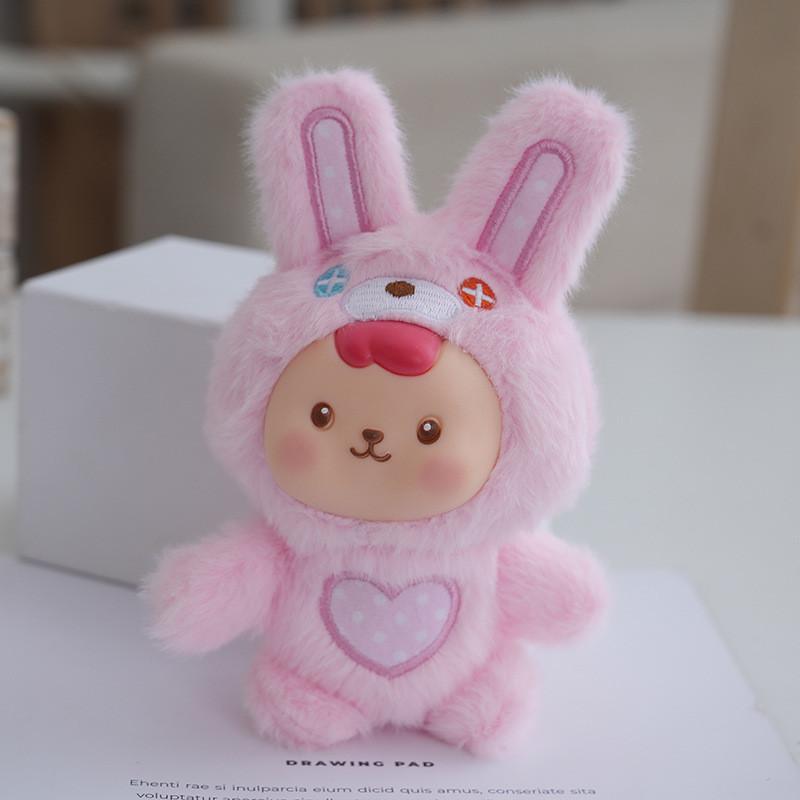 Adorable Resin Plush Animal Keychain Plush Material For Bag Accessories Charm