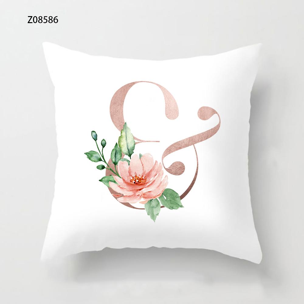 Алфавит Цветы А-Я Подушка Наволочка Домашний Декор Подушка Чехол Диван Гостиная Декоративные Полиэстеровые Наволочки Свадебные Подарки