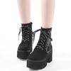 Autumn and Winter Retro Women's Short Boots Martin Boots Thick Heel Large Size Spider Embroidered Women's Shoes
