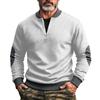 Men's Solid Color Half-Zip Sweatshirt Men's Sports Large Size Casual Sweatshirt