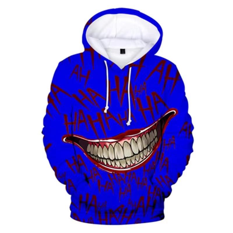 Haha Joker 3D Print Sweatshirt Hoodies Men Women Hip Hop Funny Autumn Streetwear Thin Style Oversized Hoodies & Sweatshirts Unisex