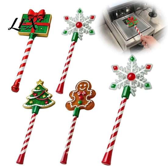 Fun Payment Wand Christmas Tap for Credit Card, Contactless Tool with Festive Snowflake Holiday Stick Gingerbread Design, Plastic to Pay Shopping Use
