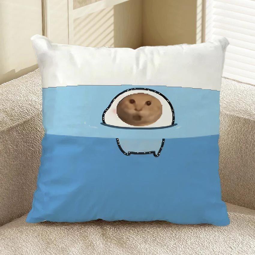 Cute Cartoon Cat Elderly Kitten round Head Pillow Cushion Cover Home Decor Creative Gift Cat Theme Decorative Pillowcase