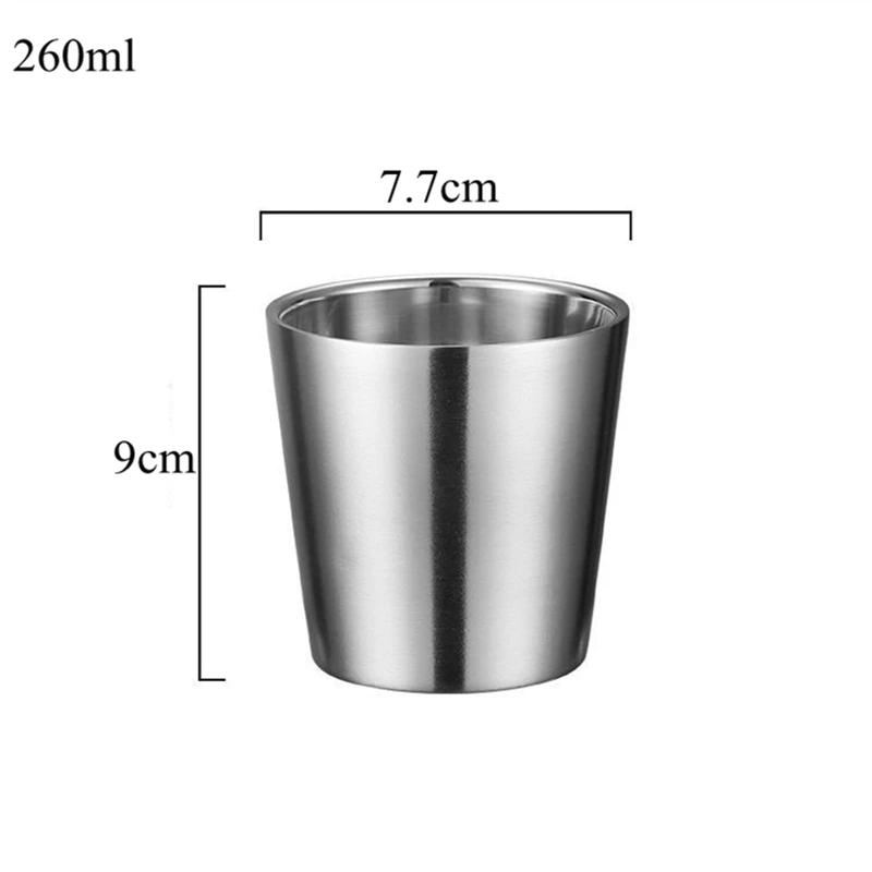 350ml/500ml Stainless Steel Double Wall Beer Mug Silver Coffee Cup Portable Travel Office Water Cups Drinkware Tumbler