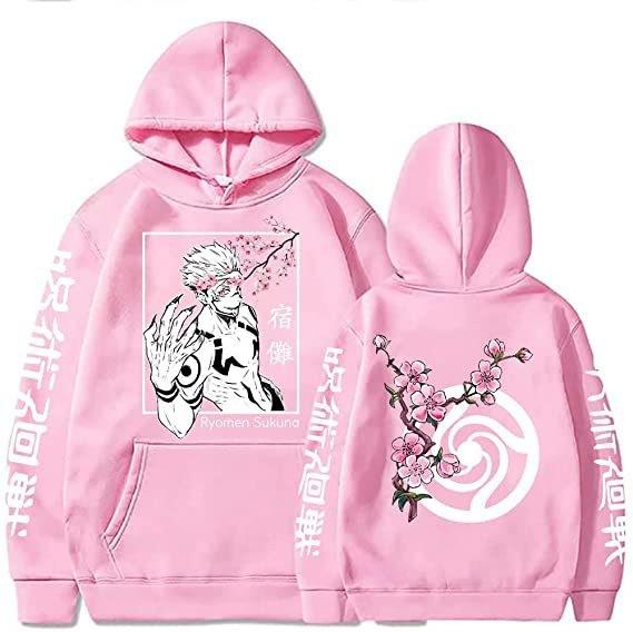 Свободный флисовый свитер с капюшоном и принтом Sunman, аниме-толстовка с капюшоном