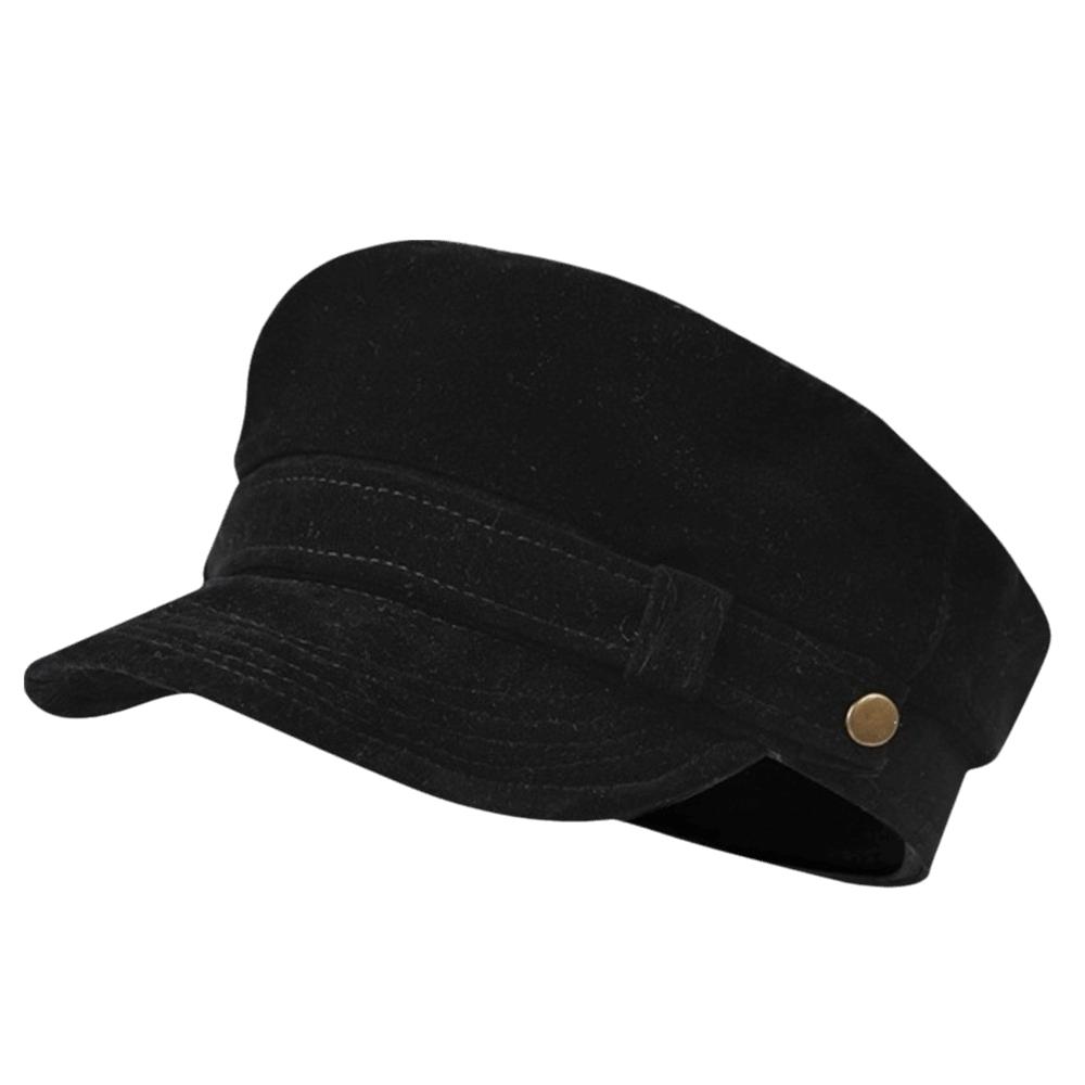 Metal Buckle Newsboy Cap Autumn Winter Octagonal Beret Hat Fashion Painter Hat For Women