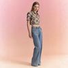 European and American high-waisted straight tube casual and thin personalized fashion women's jeans