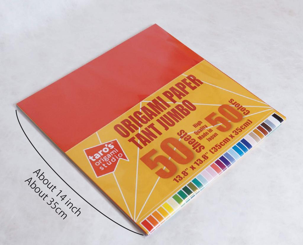 Origami Studio Tanto Standard 50 50 Премиальная бумага для оригами для начинающих и продвинутых художников в бумаге Таро, 35 см, Двусторонняя цветная, Цвета,