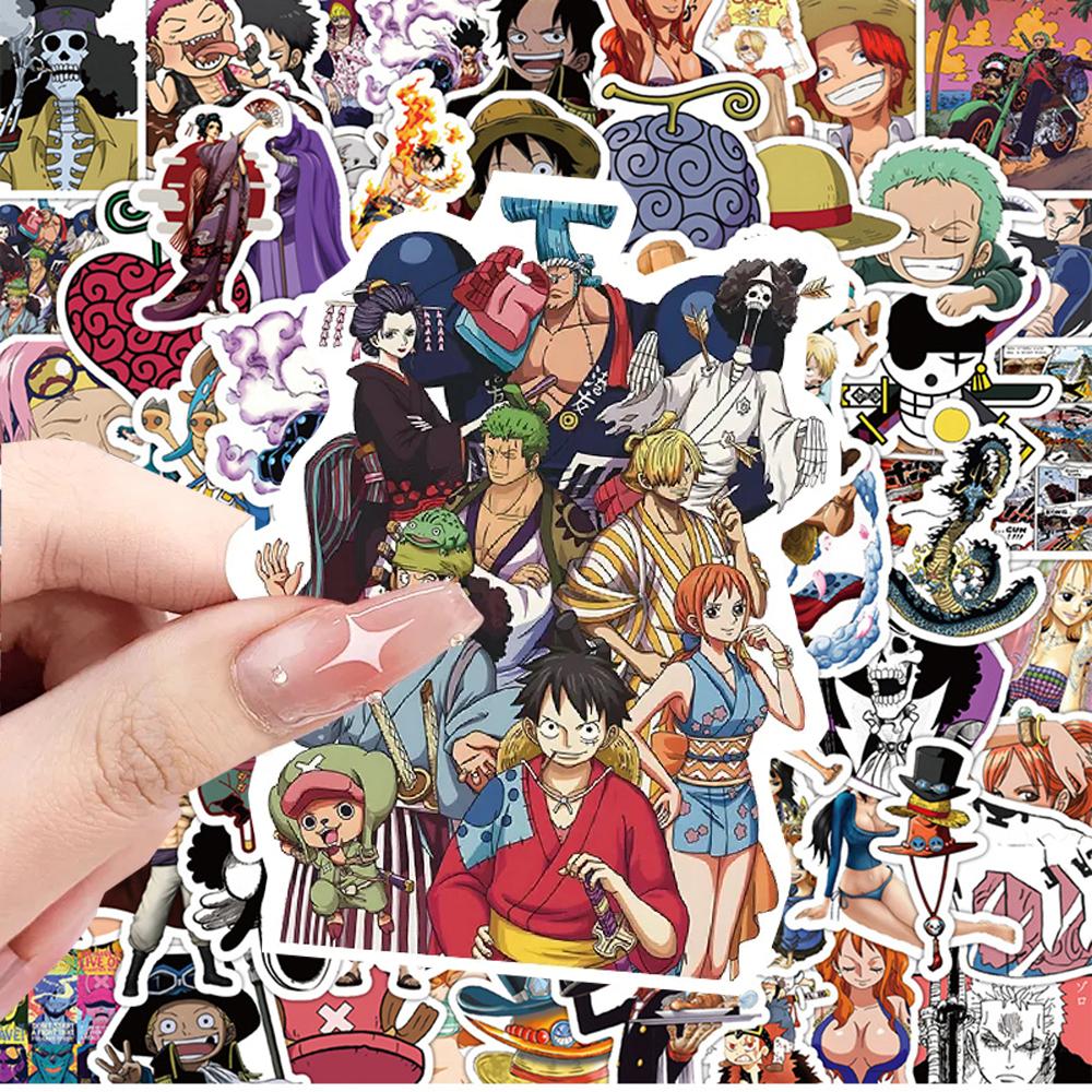 10/30/50 шт. Классические аниме-наклейки ONE PIECE Луффи Зоро Крутые наклейки-граффити DIY Мотоцикл Тетрадь Мультяшные Водонепроницаемые Наклейки