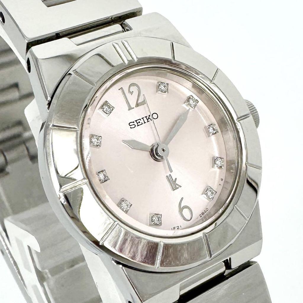 [USED] Box/Battery SEIKO LUKIA 10P Diamond Watch Pink