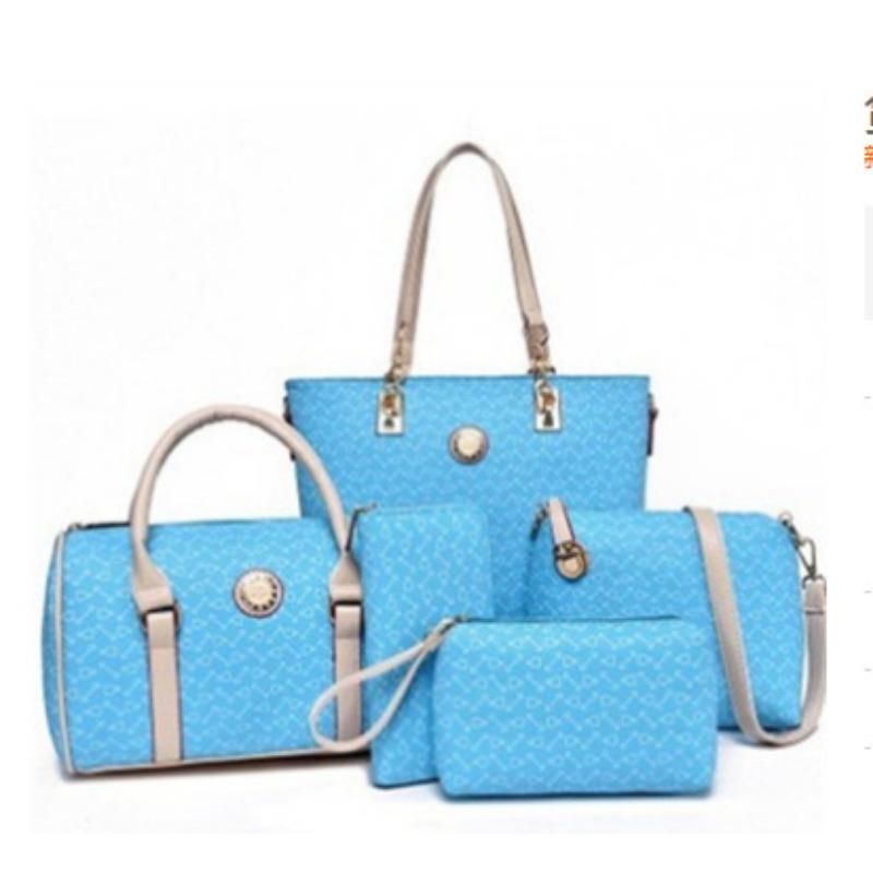 2024 Новая модная сумка из пяти частей класса люкс на одно плечо с большой вместимостью из кожи с дизайнерским дизайном