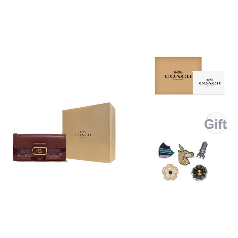 Coach Сумка через плечо Morgan 20 Classic с клапаном из жаккарда с монограммой, ткань и кожа, маленькая женская сумка, бордовый CH150-IMMZI