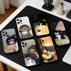Забавный Милый Кот Чехол Для Телефона iPhone 17, 16,15,14,13,12,11 Plus,Pro Max, Другие Мягкий Черный Чехол