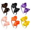 6 Pack Hair Bows Plastic Hair Headband Grosgrain Ribbon Headbands Hair Hoops Hair Accessories for Baby Girls Kids