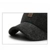 Outdoor Leisure Thickened Ear Warm Hat Men's Hat Autumn and Winter Woolen Cashmere Baseball Cap for The Elderly