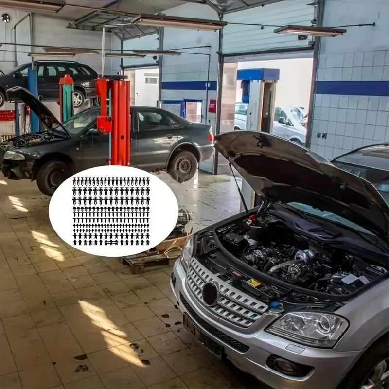 190pcs Auto Fastener Clips Mixed Car Clips 6 Size Retainer Rivet Door Panel Fender Liner Bumper Fender Trim Car Accessories