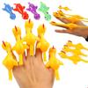 10Pcs Flying Chicken Catapult Rubber Chicken Finger Catapult Stretchy Chicken Shooter for Kids Indoor Outdoor