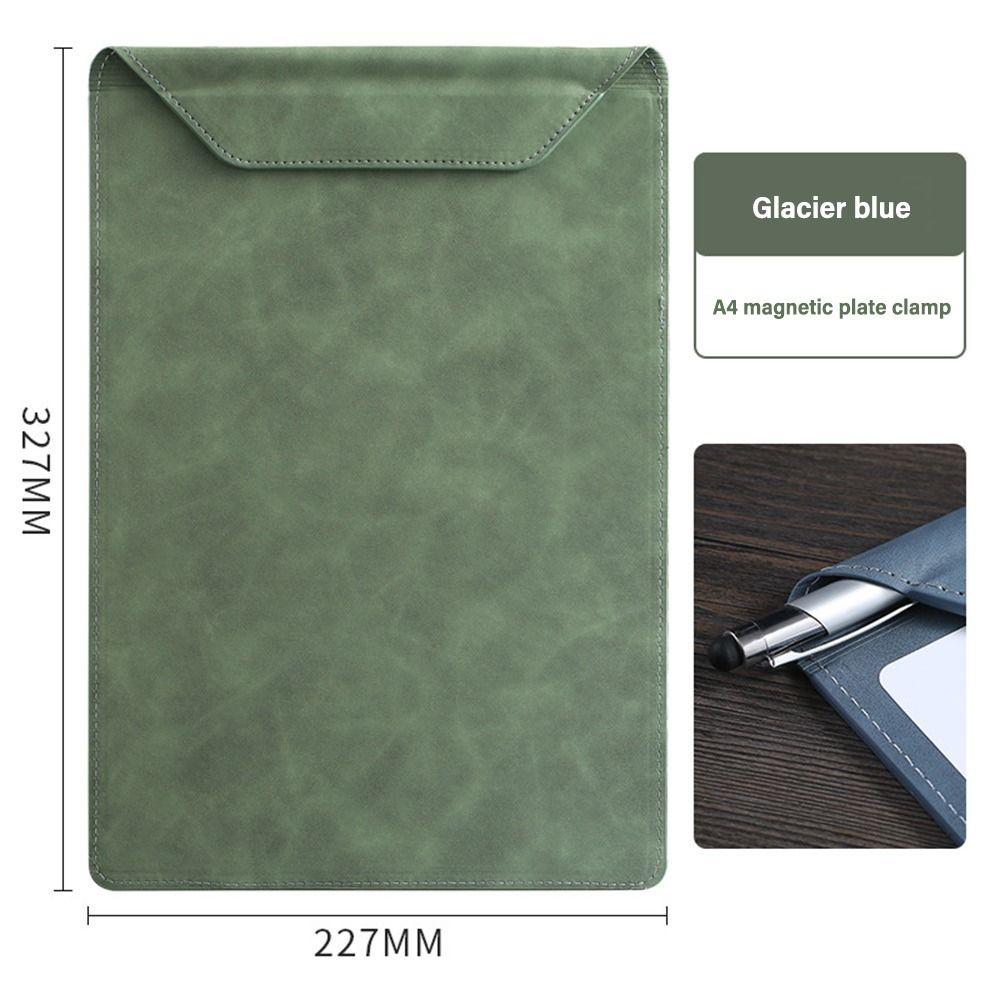 Magnetic Writing Clipboard Leather Document Filing Organizer A4 File Folder  Meeting Minutes