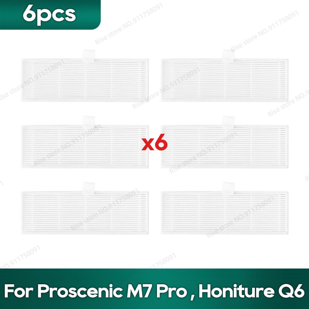 Compatible For Lenovo t1s Pro Proscenic M7 Pro, Honiture Q6 Accessories Robot Vacuum Roller Brush Hepa Filter Rag Dust Bag Parts