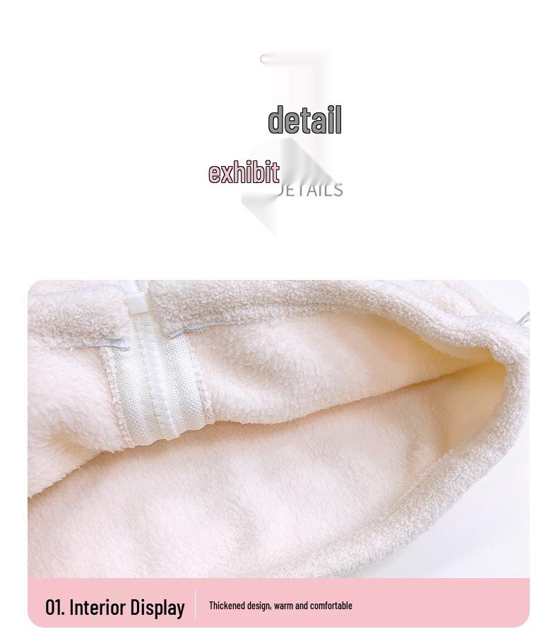 Детская плюшевая стеганая куртка - Кардиган на молнии с воротником-стойкой для мальчиков и девочек, Осень/Зима, Длинный рукав, Теплая домашняя одежда.